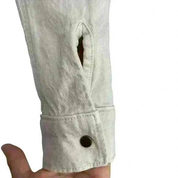 Universal thread winter white denim front zip versatile jacket or dress SZmedium - Picture 5 of 10